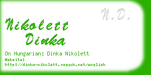 nikolett dinka business card